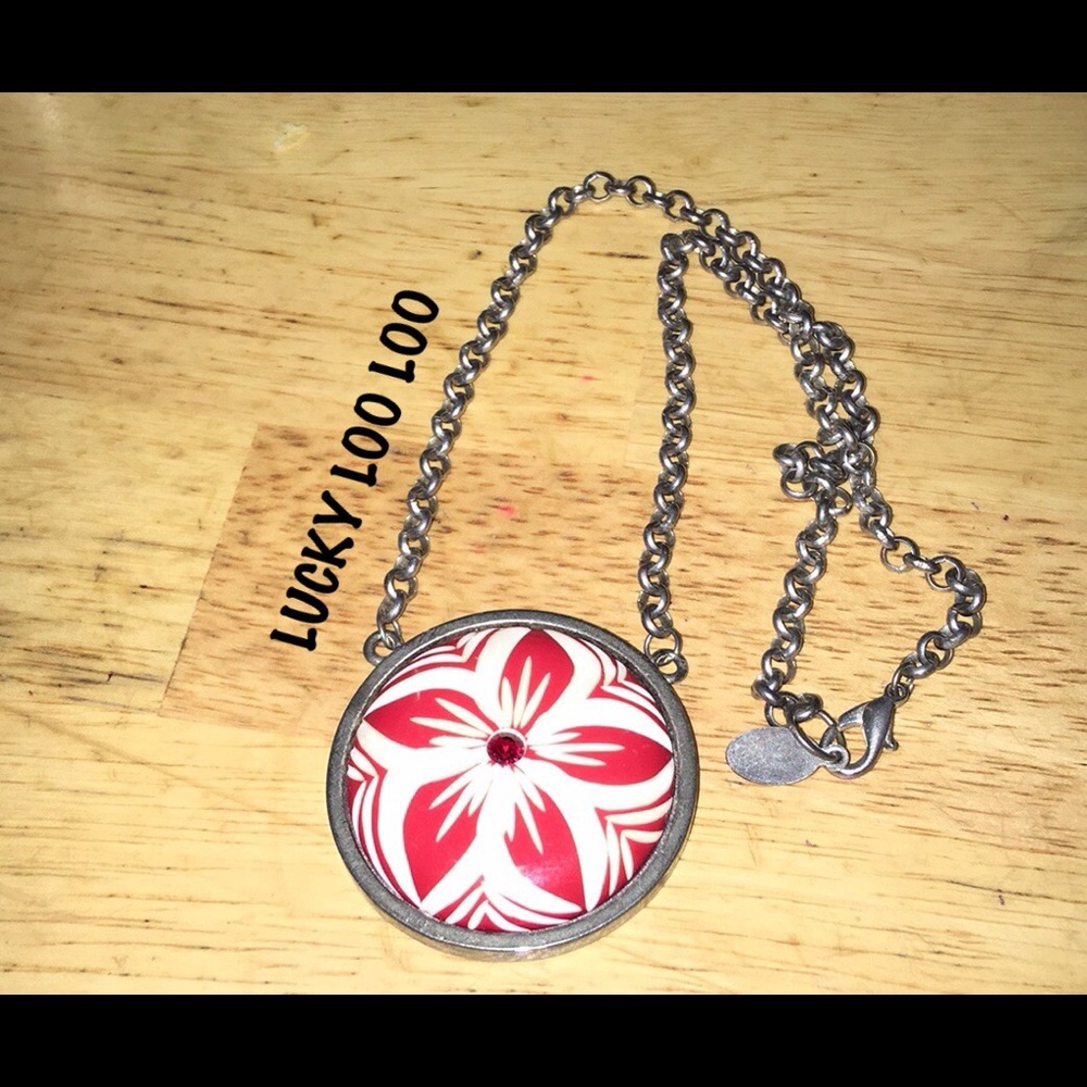 Lucky Loo Loo Retro Ceramic Necklace EUC